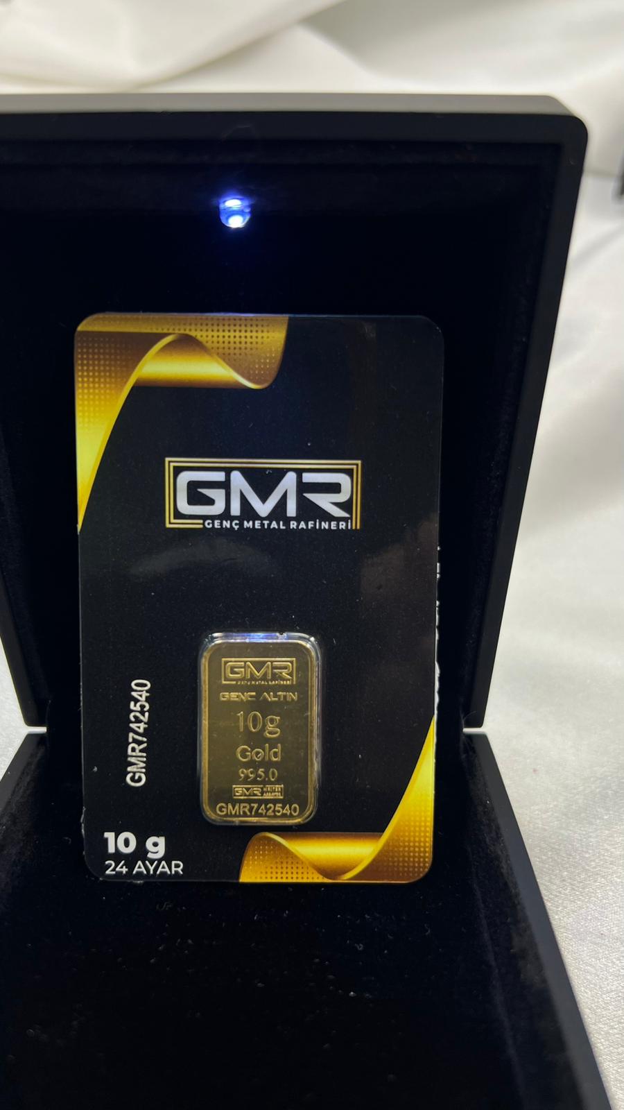 1 Adet 10 Gr 24 Ayar 995 altın ( Gmr Markası )