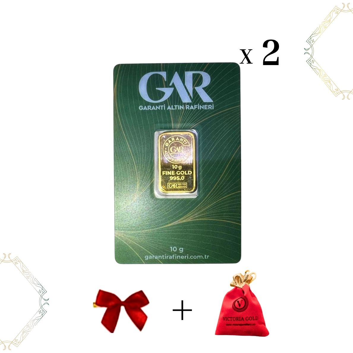 2 adet 10 gram 24 ayar altın ( Gar Markası )