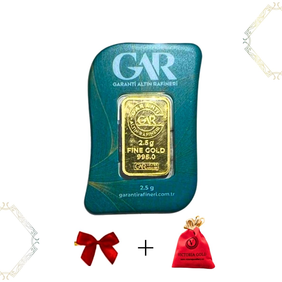 1 Adet 2,5 gr 24 Ayar 995 Altın ( Gar Markası )