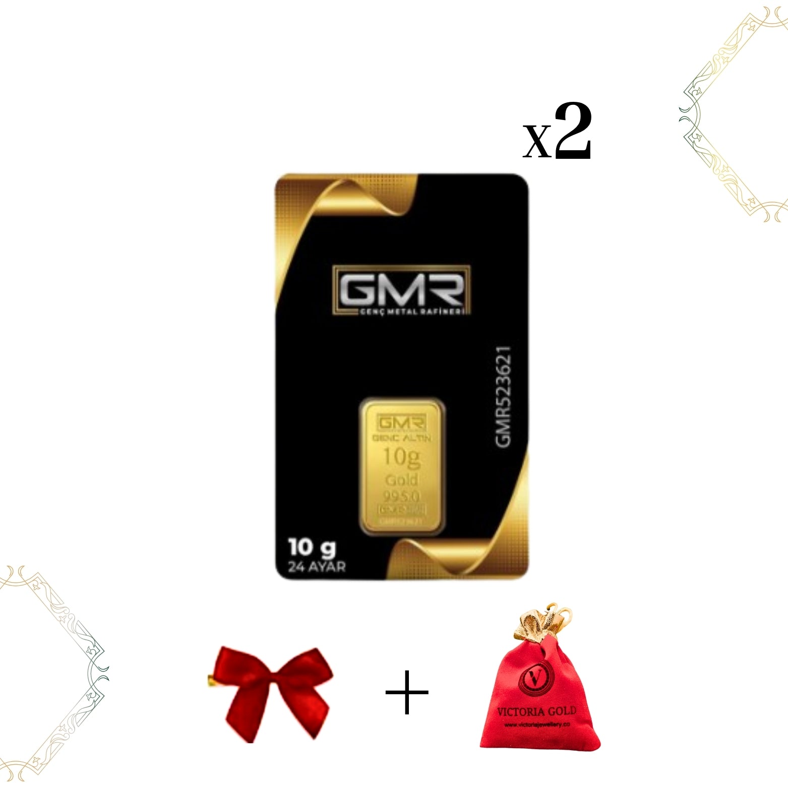 2 Adet 10 Gr 24 Ayar 995 Altın ( Gmr Markası )