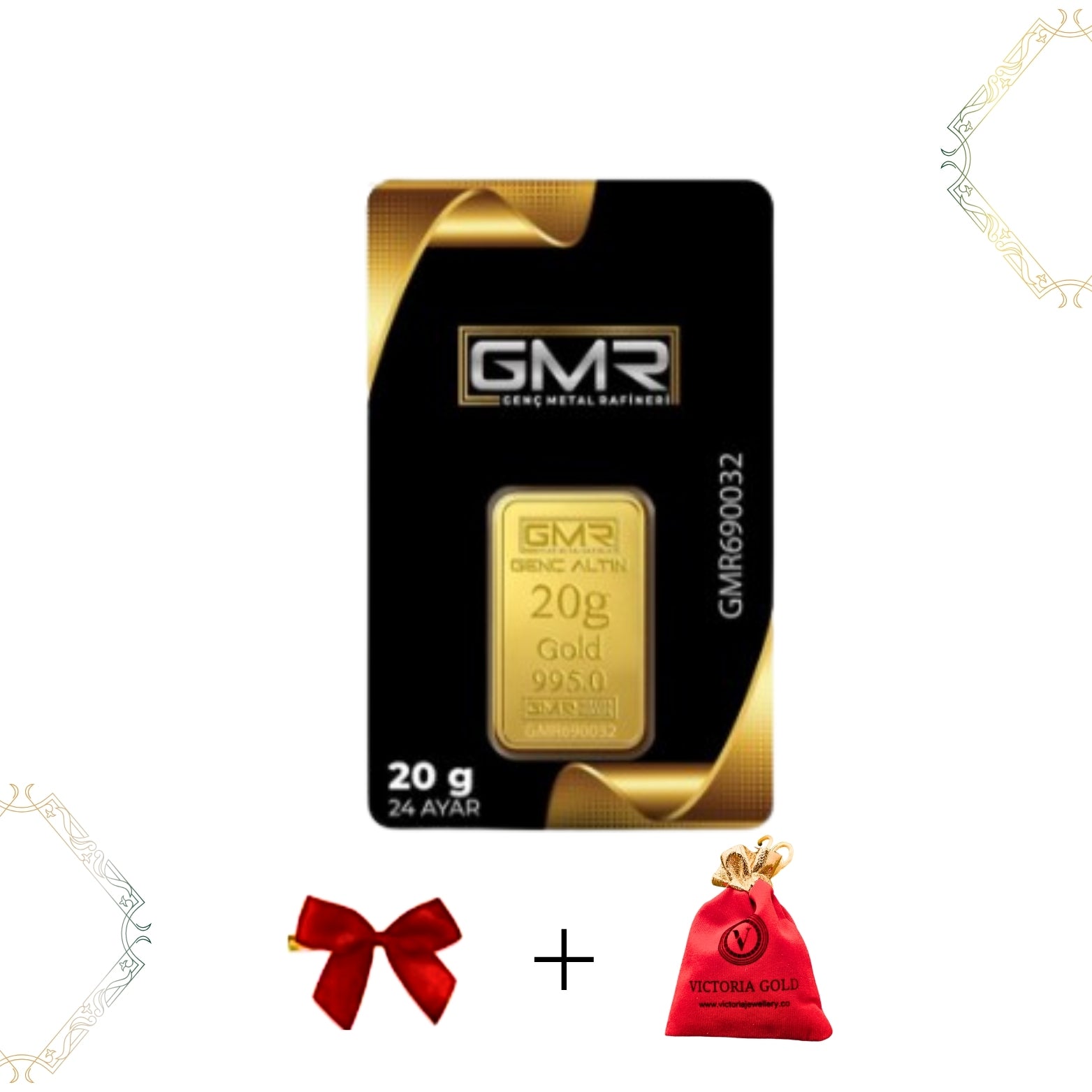 1 Adet 20 Gr 24 Ayar 995 Altın ( Gmr Markası )