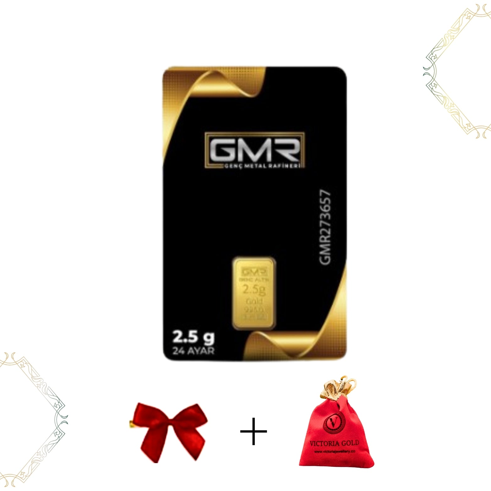 1 Adet 2,5 Gr 24 Ayar 995 Altın ( Gmr Markası )
