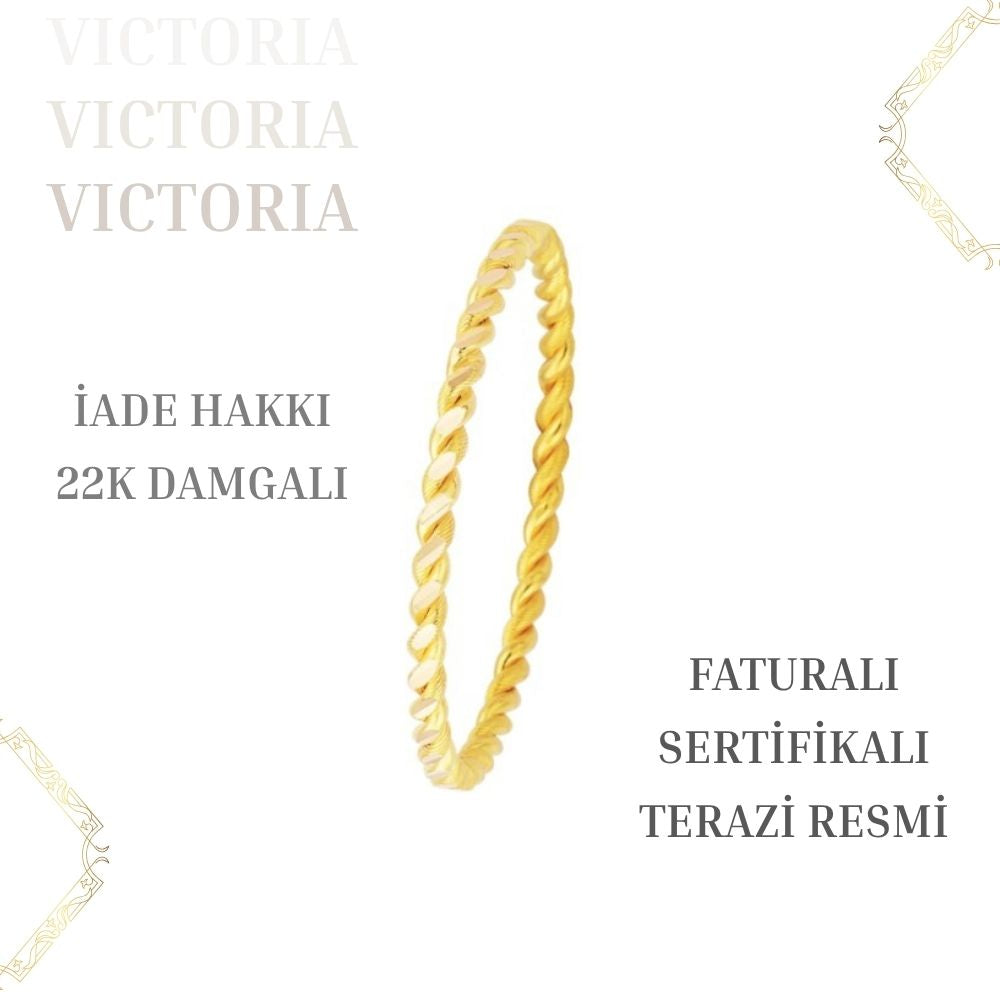 1,5 Gr 2 Li Burma Yatırımlık Altın Çocuk Bilezik Sertifikali - Faturalı 22 Ayar Damgalı Iade Hakkı
