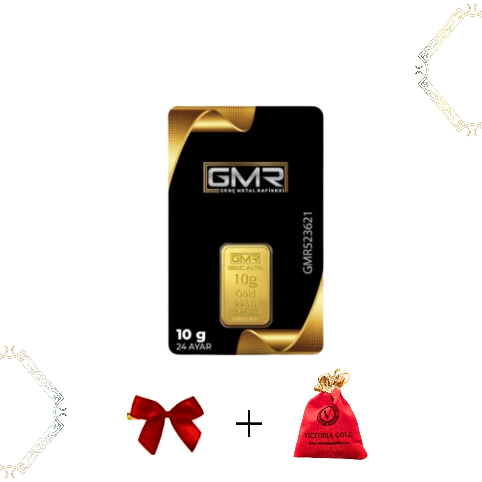 1 Adet 10 Gr 24 Ayar 995 altın ( Gmr Markası )
