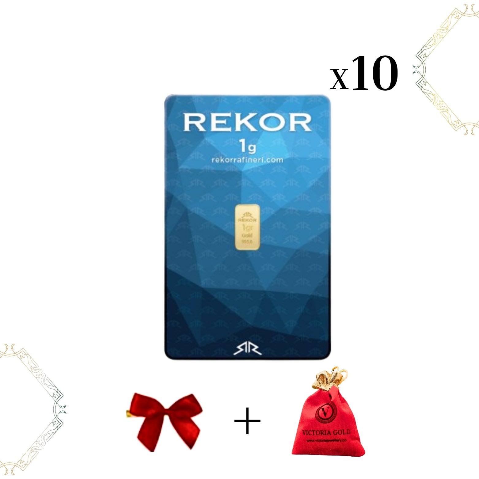 10 Adet 1 Gr 24 Ayar ( Rekor Markası )