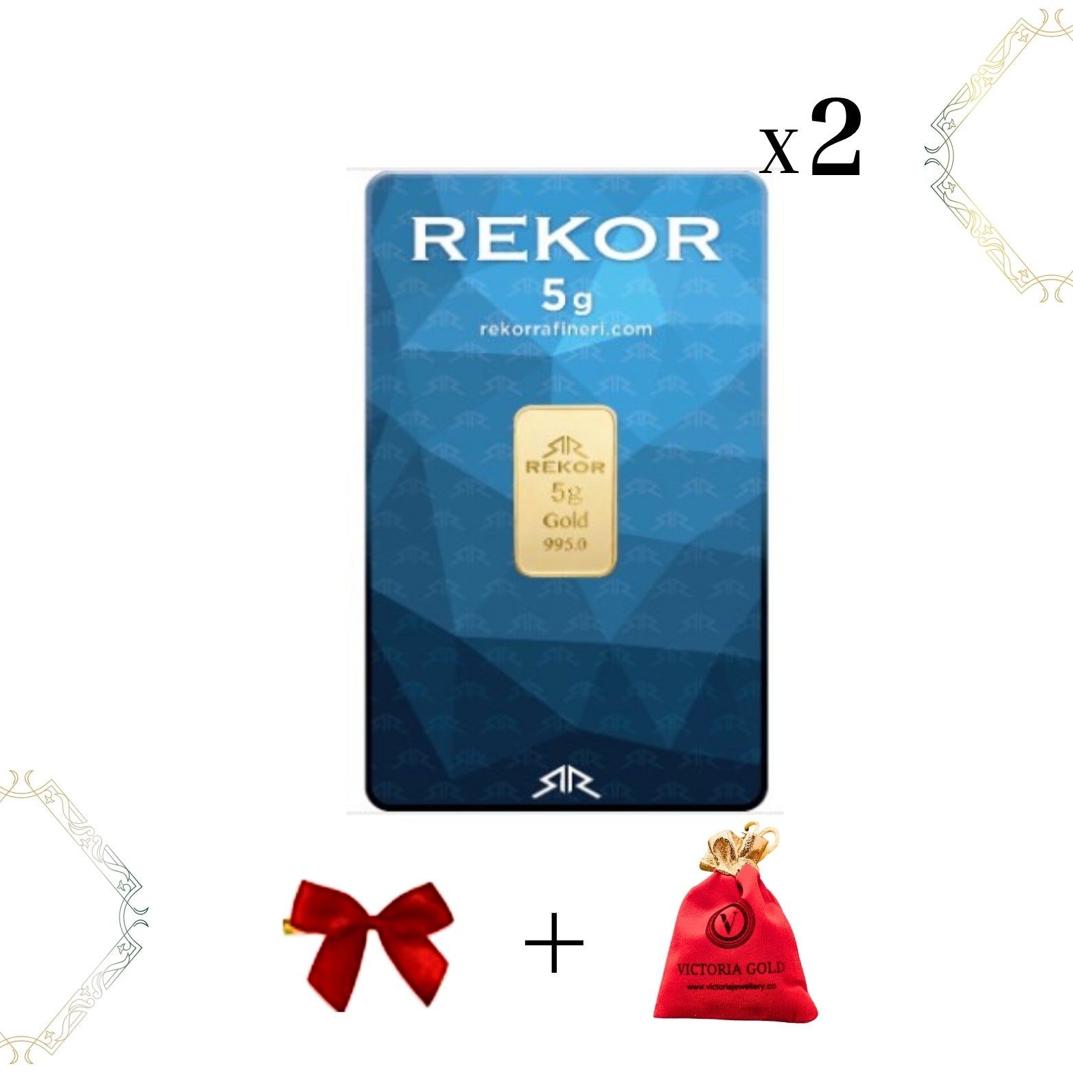 2 Adet 5 Gr 24 Ayar Altın ( Rekor Markası )